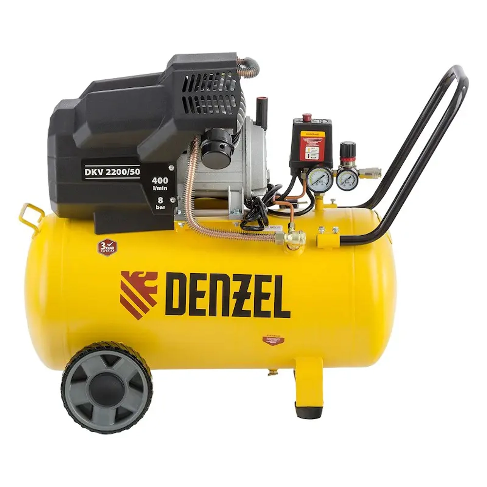 DENZEL X-PRO DKV2200/50 компрессор воздушный 2.2 квт, 400 л/мин, 50 л 58083