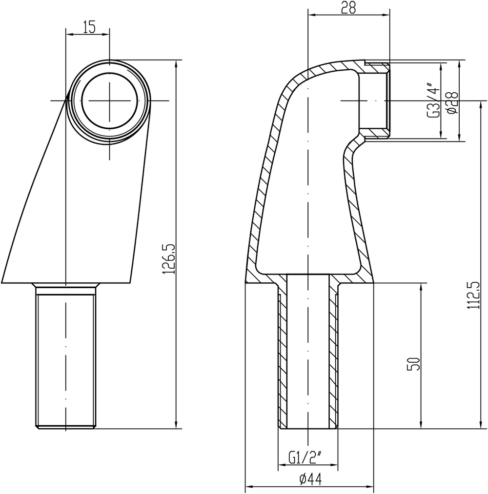 Комплект переходников Lemark LM8556СR для установки смесителя на борт ванны, 2 шт.
