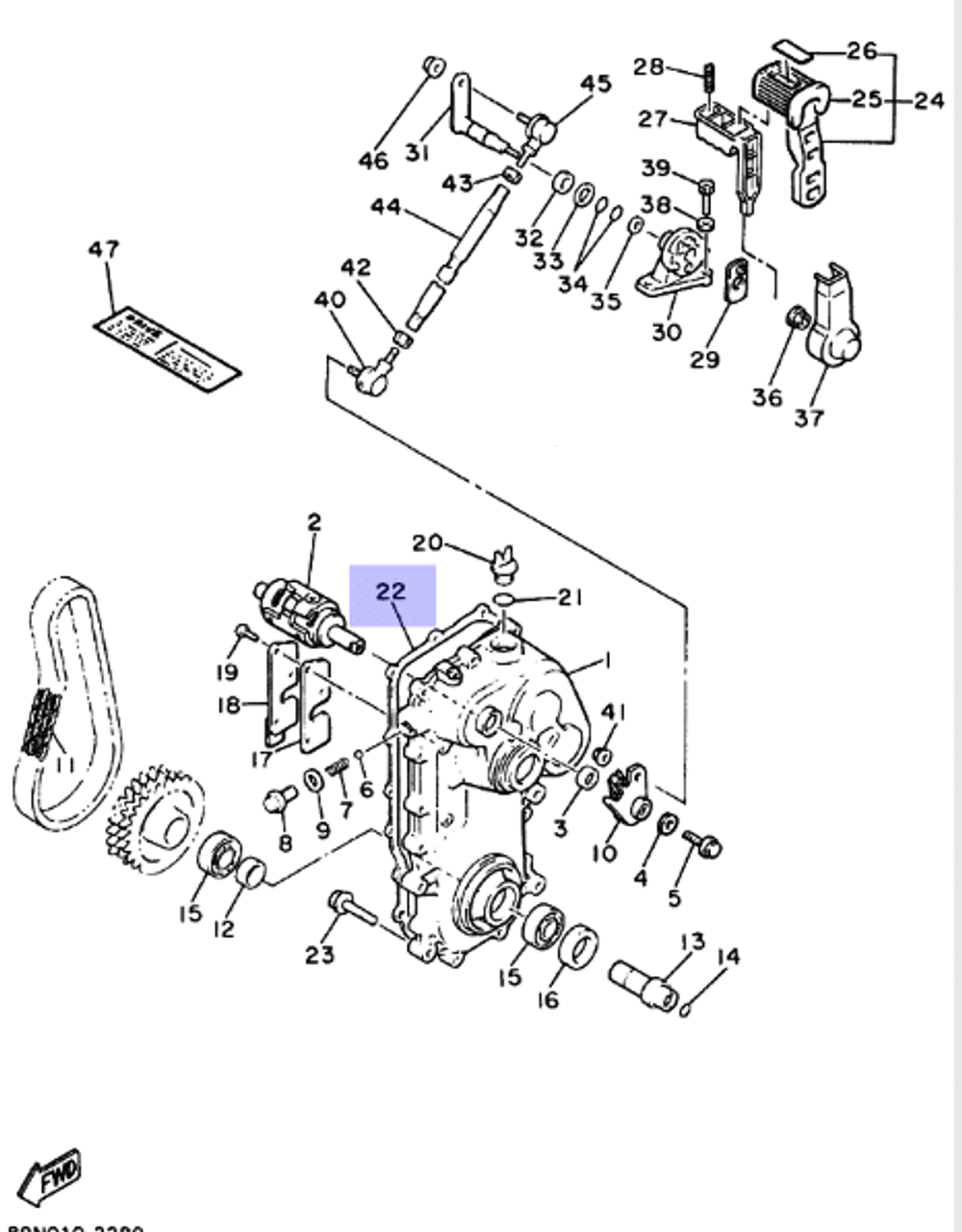 Прокладка КПП Yamaha VK540 85R475920000