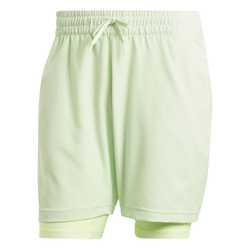 Мужские теннисные шорты Adidas Tennis Heat.Rdy Shorts And Inner Shorts Set - semi green spark/green spark