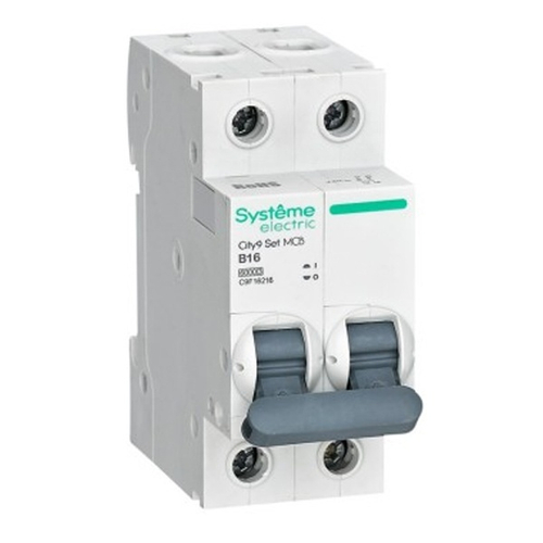 Автоматический выключатель City9 Set 16А В 2П 6кА Systeme Electric (автомат электрический) C9F16216