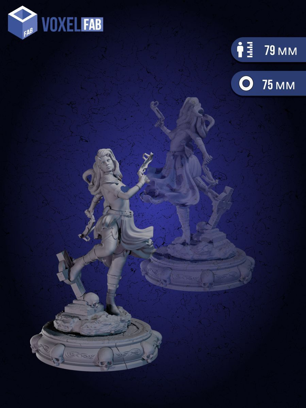 Демоническая Охотница +18. Фигурка/модель под покраску