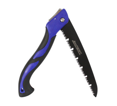 Ножовка складная садовая, трехгранные зубья, длина лезвия 250 мм