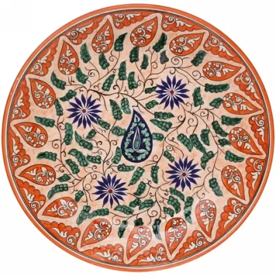 Ляган плоский 42см Турецкий Риштанская Керамика