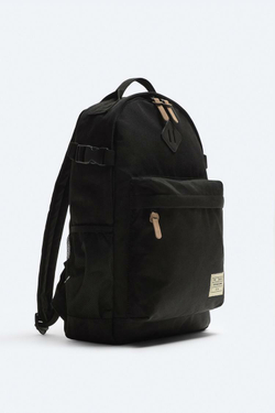 ZARA РЮКЗАК ИЗ НЕЙЛОНА, ЧЕРНЫЙ