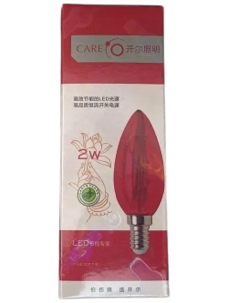 Светодиодная (красная) лампа E14 2W