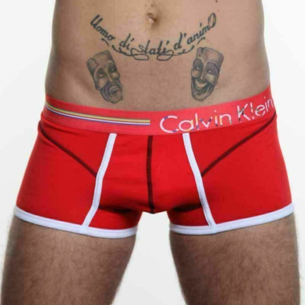 Мужские трусы хипсы красные Calvin Klein Bold Red Boxer