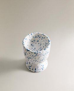 ZARA HOME ПОДСТАВКА ДЛЯ ЯИЦ С КОНТРАСТНЫМ УЗОРОМ, СИНИЙ