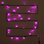 Гирлянда для улицы 11м 120 ламп LED чёрный провод, 8 реж, IP-54, Розовый (возможность соединения)