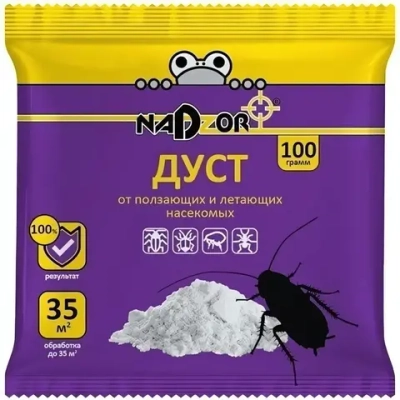 Дуст от ползающих насекомых 100гр Nadzor (50)