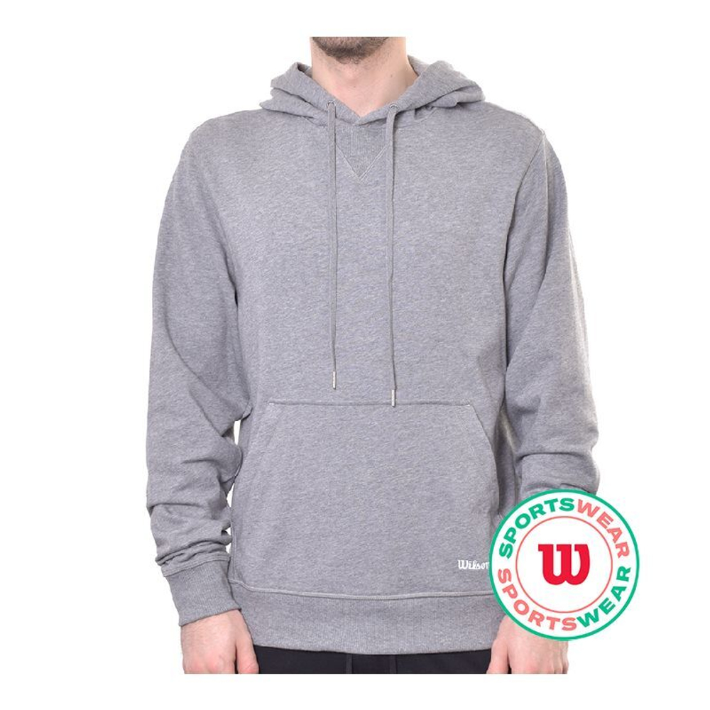 Куртка теннисная Wilson Triblend Hoodie - med heather grey