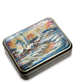 Народные промыслы ШК-55/ 92 Шкатулка «Зима» исп. Маркова