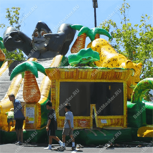 Коммерческий надувной батут "Тигры-обезьянки"
