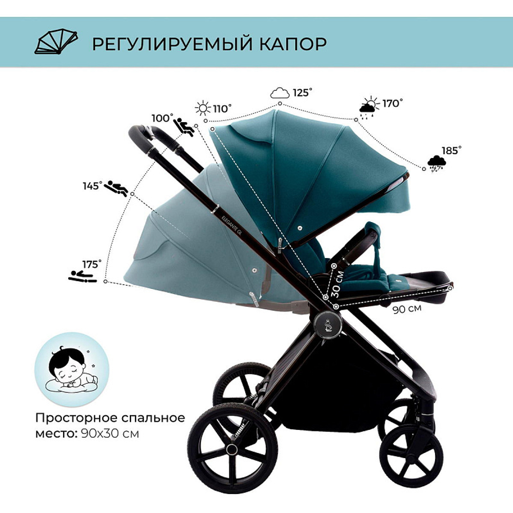 Детская коляска Sweet Baby Elegante 3 в 1 SBL GL Blue