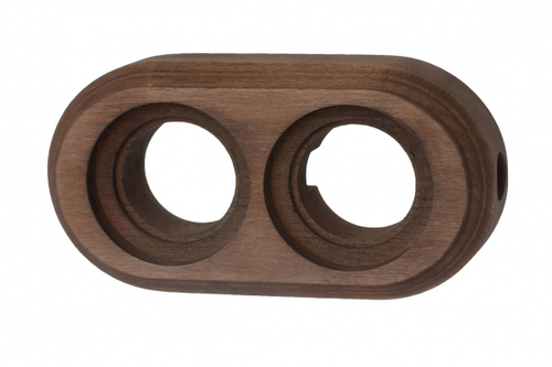 Рамка 2-местная для монтажа с декоративной трубой, бук, цвет старое дерево (1 выход) BF1-620-17/T