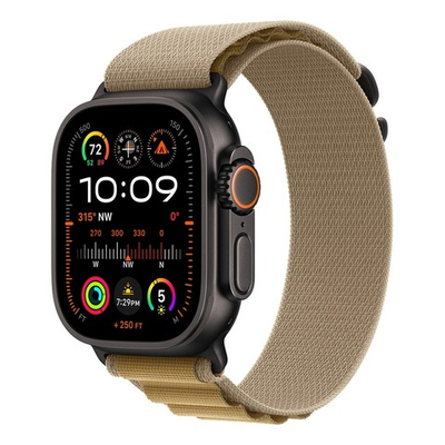 Часы Apple Watch Ultra 2 (2024) GPS + Cellular 49mm, Black Titanium Case, Alpine Loop (Tan) L
