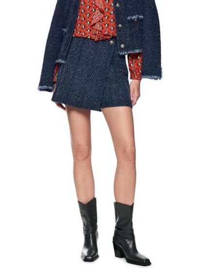 Marc Cain Шорты - юбка из фактурного денима