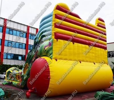 Коммерческий батут-горка "Царь зверей-2", 11*7*7,5 м