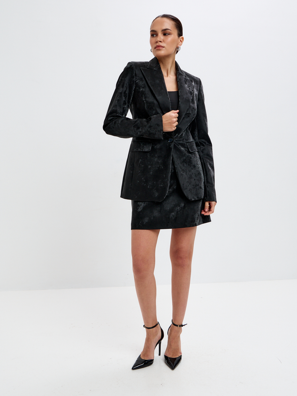 Жакет Скарлет из экокожи в оттенке опал