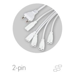 Разветвитель сетевой для линейных светильников ЭРА 5х IEC C7 2pin 2m для подключения 5 светильников