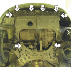 Защита стальная для Hyundai Sonata VI, Kia Optima III (РФ рынок) Motodor.70918