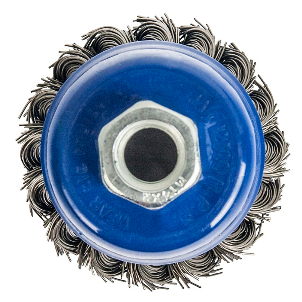 Кордщетка чашеобразная 65 мм М14 для УШМ проволока сталь витая ПРАКТИКА