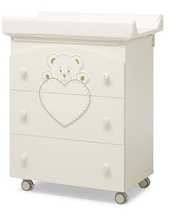 Детский пеленальный комод Erbesi Cucciolo слоновая кость