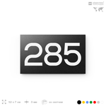 Номер на дверь 285, табличка на дверь для офиса, квартиры, кабинета, аудитории, склада, черная 120х70 мм, Айдентика Технолоджи