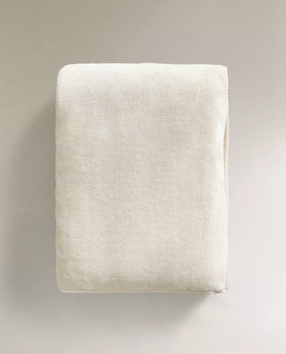 ZARA HOME ПЛЕД ИЗ ФЛИСА, ЭКРЮ