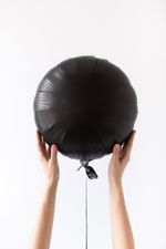 F Шар круг 18" / 45 см черный (БГ-15)