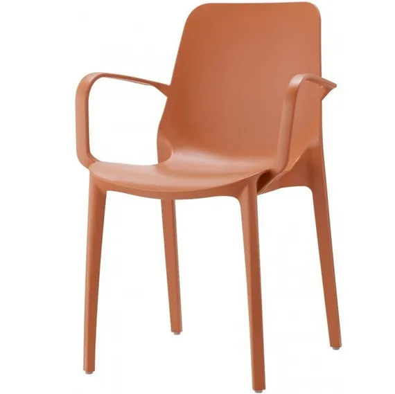 Кресло пластиковое Ginevra, терракотовое