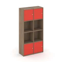 Locker plus Комплект №5 LK.K-005 Дуб Аризона/Красный 798*350*1593