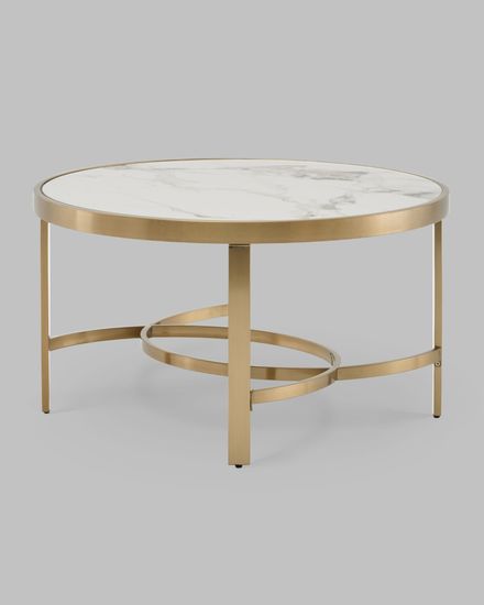 Журнальный столик Адриана 80*80 см светлая керамика