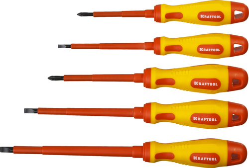 Набор отверток ″Х-Drive ELECTRO″, Cr-Mo-V сталь, SL: 2.5, 4, 5.5, 6.5, PH: № 1, № 2, 6 предм, KRAFTOOL