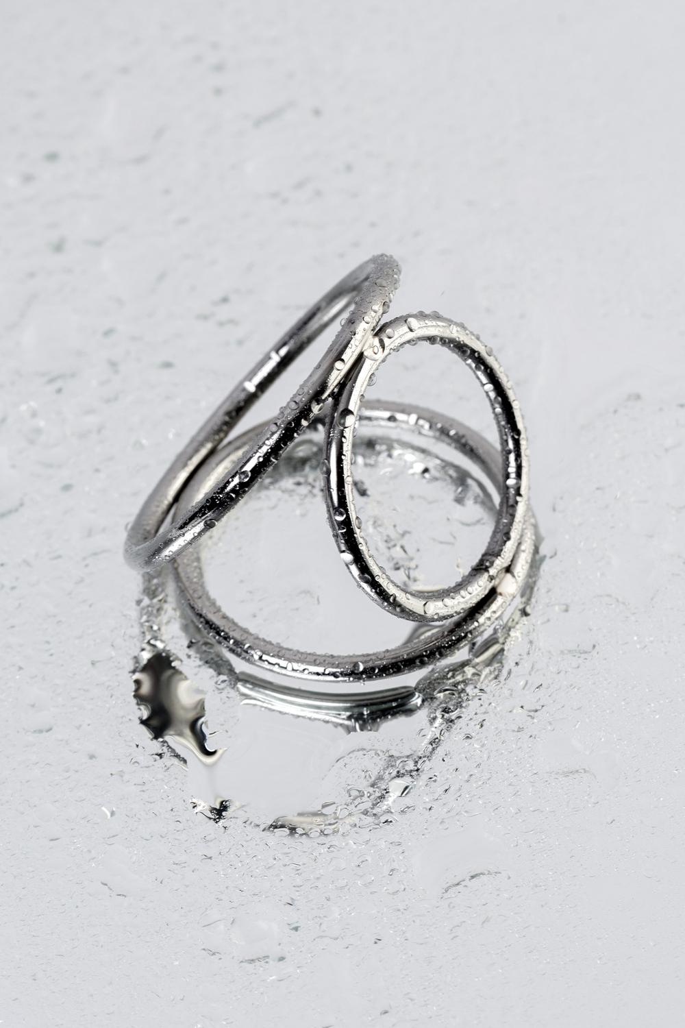 Бондаж для пениса Toyfa Metal серебристый