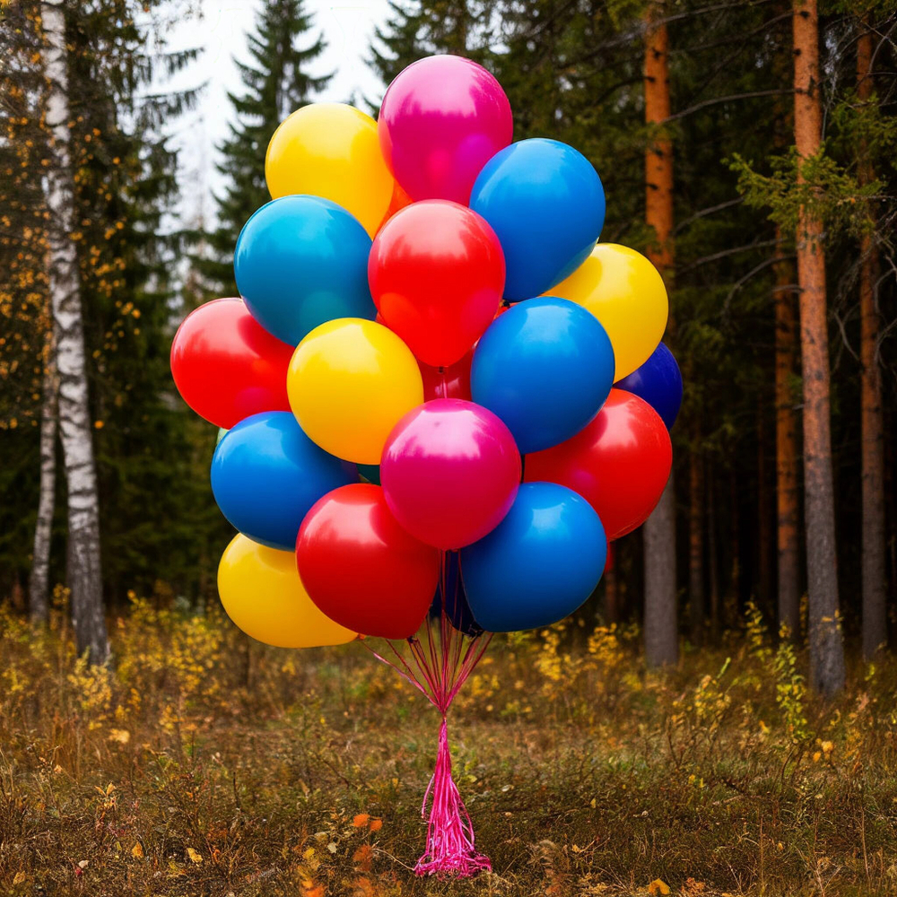 Разноцветный МИКС. АКЦИЯ! 30 гелиевых шаров