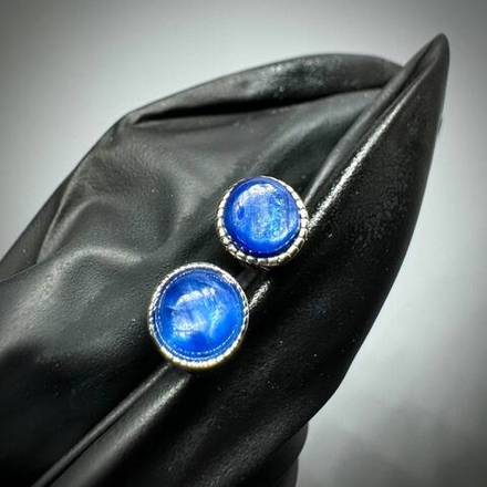 Серьги-пусеты с Кианитом