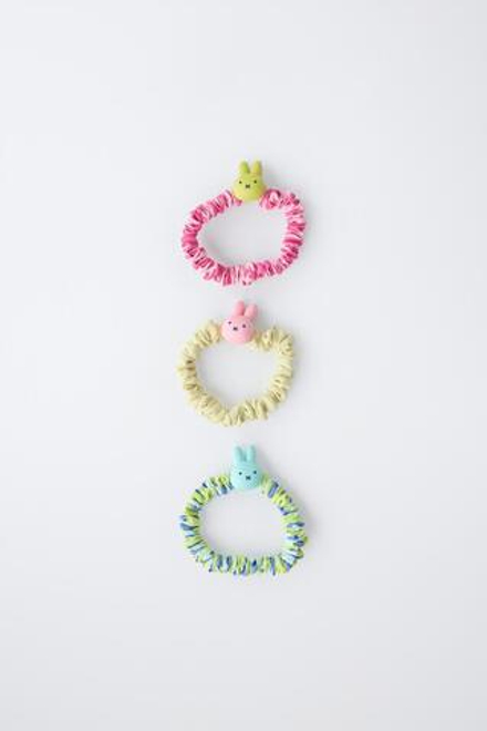 ZARA НАБОР ИЗ 3 РЕЗИНОК ДЛЯ ВОЛОС MIFFY™ MERCIS BV ©, РОЗОВЫЙ