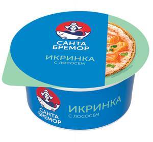 ПАСТА ИКОРНАЯ С КОПЧЕНЫМ ЛОСОСЕМ ИКРИНКА 150ГР САНТА БРЕМОР