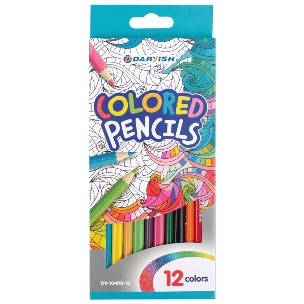 Карандаши 12цв. "Узоры" корпус пластиковый трёхгранный (Darvish)