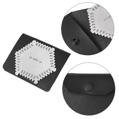 Толщиномер гребенка измерительная толщины мокрого слоя краски 25-3000 В футляре.