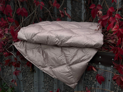 Дорожный плед-пончо пуховый латте 130х170 German Grass Travel Plaid Бежевый