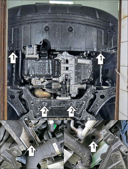 Защита картера двигателя и КПП (1,5 мм, сталь) для BAIC X35 2019- АвтоСтандарт.58501