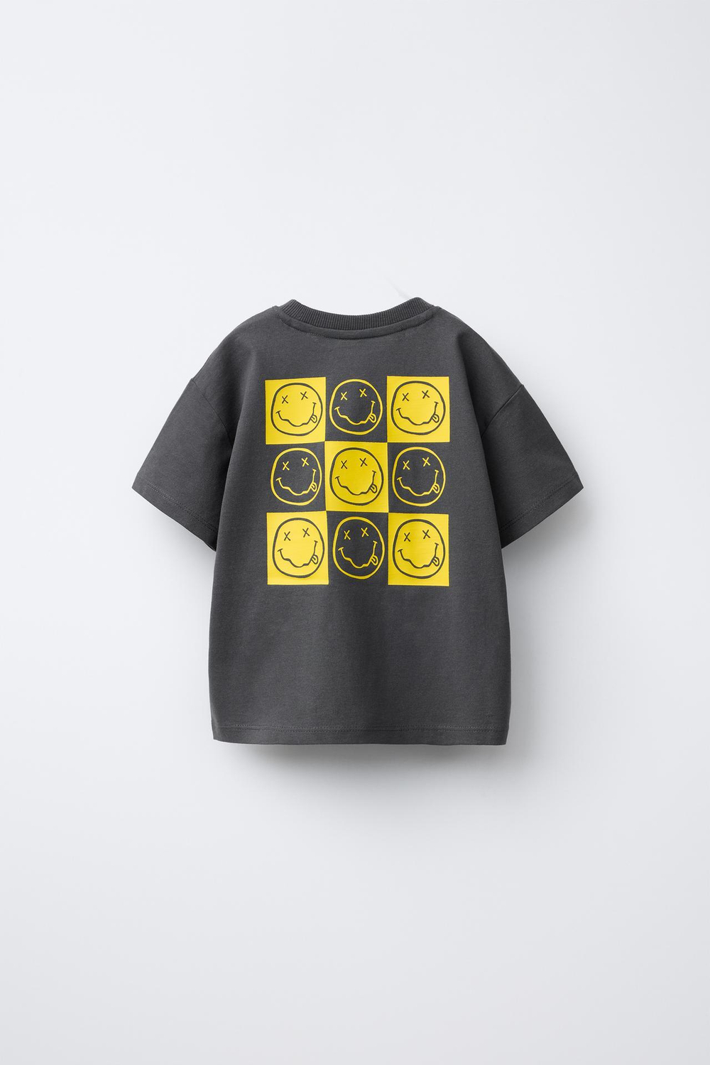 ZARA ФУТБОЛКА С ПРИНТОМ NIRVANA ®, АНТРАЦИТОВО-СЕРЫЙ