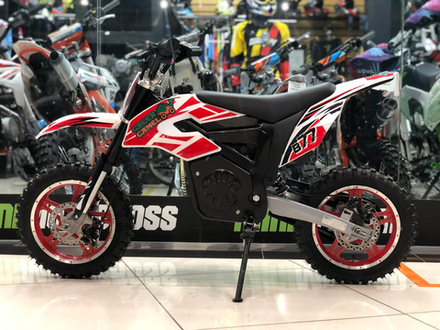 Электромотоцикл питбайк GreenCamel DB100, 24V 500 W 10/10 быстросъемная батарея (Красный)