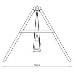 Деревянные качели с качелями со спинкой и трапецией