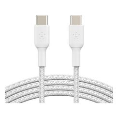 Кабель Belkin BoostCharge Braided USB-C - USB-C 1 м (CAB004bt1MWH) White