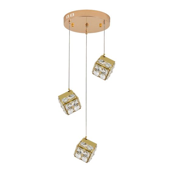 Подвесная светодиодная люстра Indigo Radioso 12048/3P Gold V000134L