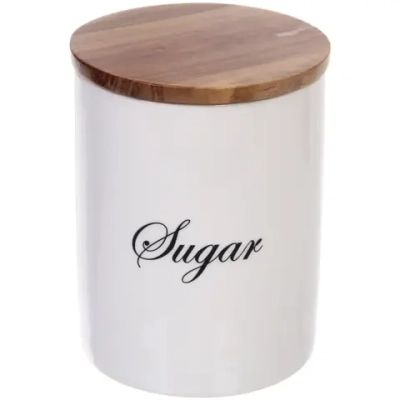 Банка для хранения керамическая «White magic» 650мл 10*13см для сахара