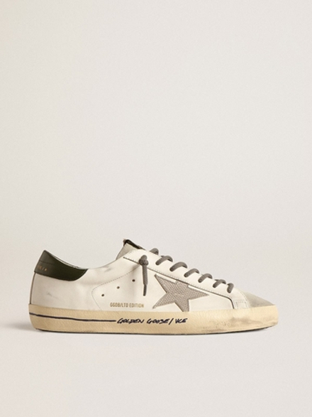 Men's Super Star LTD with croc-print star and green heel tab